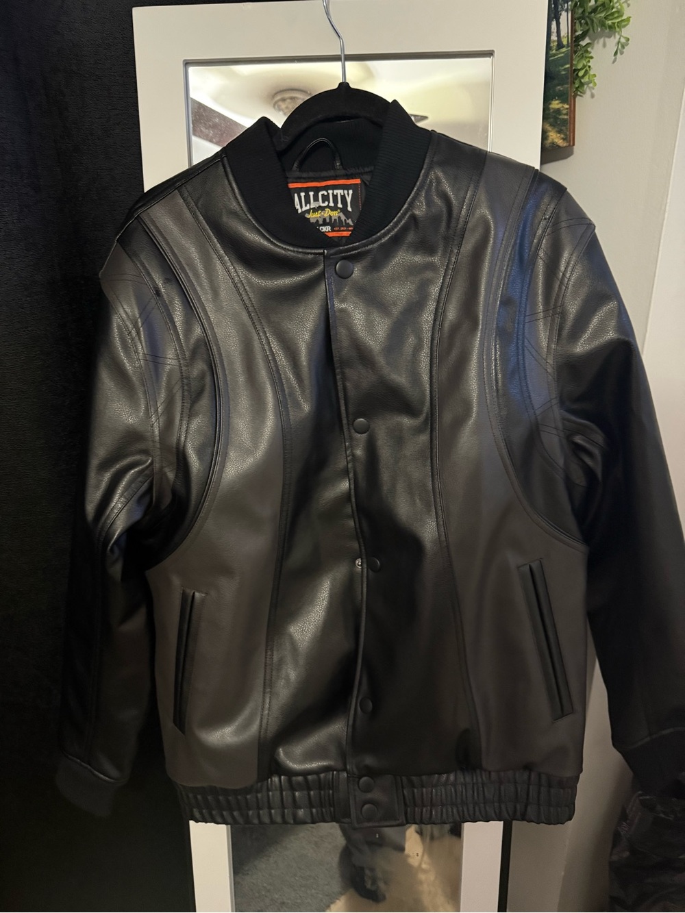 All City by Just Don Black Basketball Roster Varsity Jacket Mens Size M - Picture 4 of 9